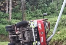 Mobil Damkar Cianjur Mengalami Kecelakaan Saat Menuju Lokasi Kebakaran