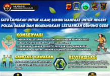 Gerakan Polres Cianjur bersama Polda Jabar Lestarikan Gunung Gede