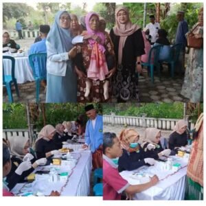 Foto: dr. Dina bersama Tim medis UPT Puskesmas sine giat cek kesehatan dan pengobatan gratis bagi warga di desa jagir