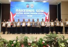 Polres Aceh Timur Torehkan Prestasi dengan Meraih Dua Penghargaan pada Rakernis SDM Polda Aceh